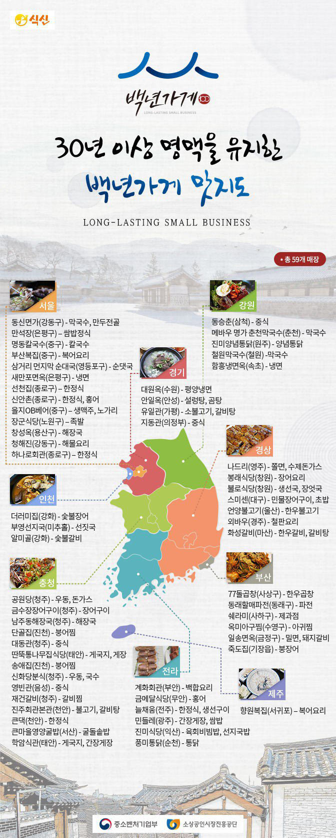 전국 백년가게 맛지도 | 인스티즈