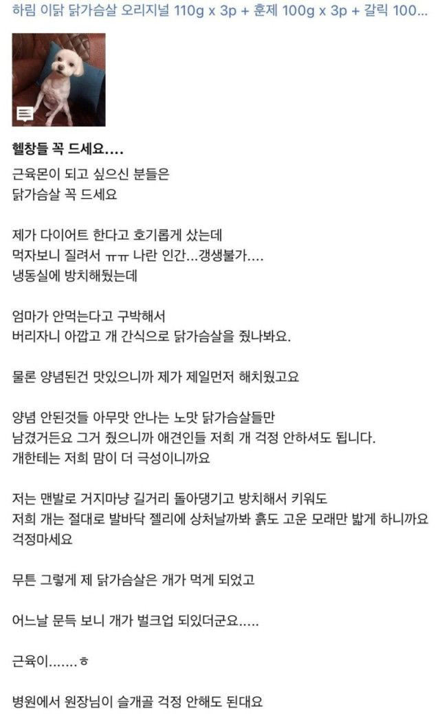 닭가슴살 먹고 벌크업 | 인스티즈