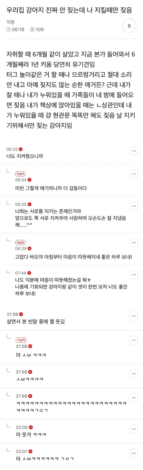 나 지켜주는 강아지 | 인스티즈